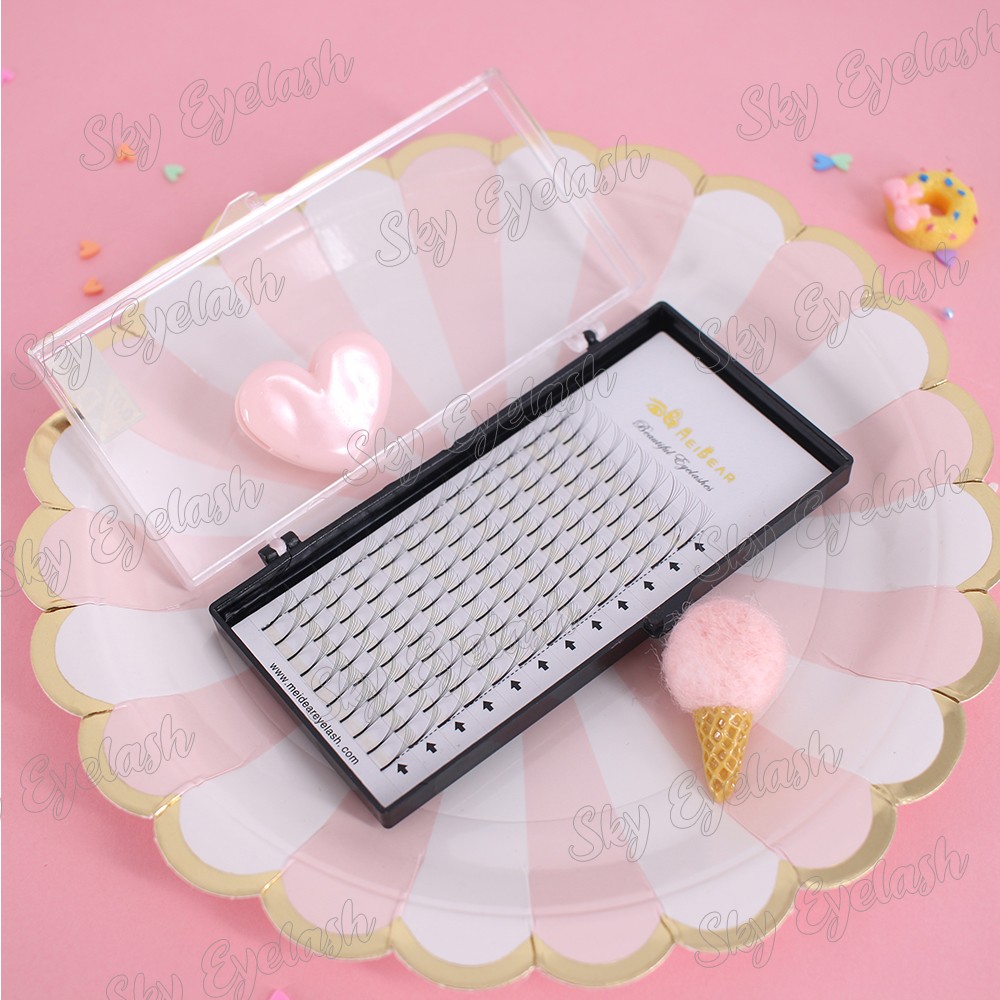 Individual lashes supplies wholesale long stem Pre made fan eyelashes extension to Australia CO