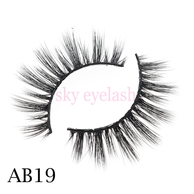 Lash vendor supply wispy eyelashes clear band with private label packaging