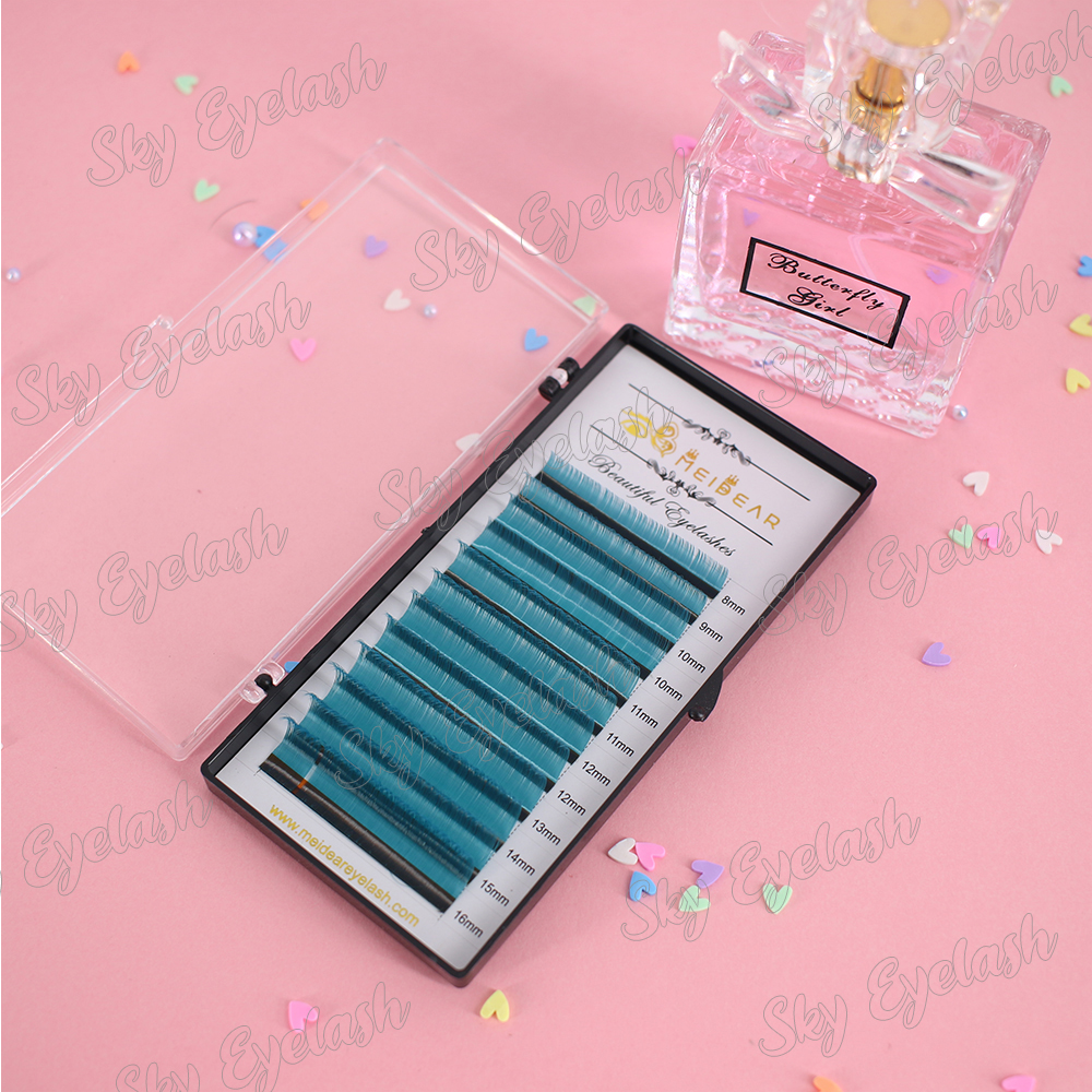 Distributor supply semi-permanent colored eyelash extensions with good lash glue