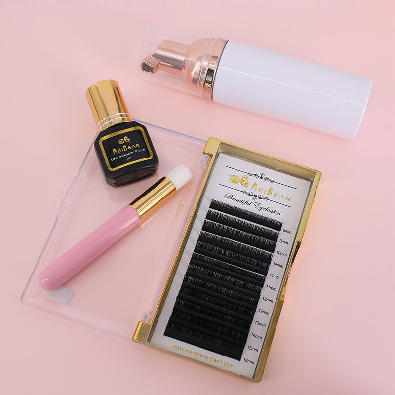 Professional Eyelash Vendors Supply Fast Fan Eyelash Extensions With Lash Adhesive OL