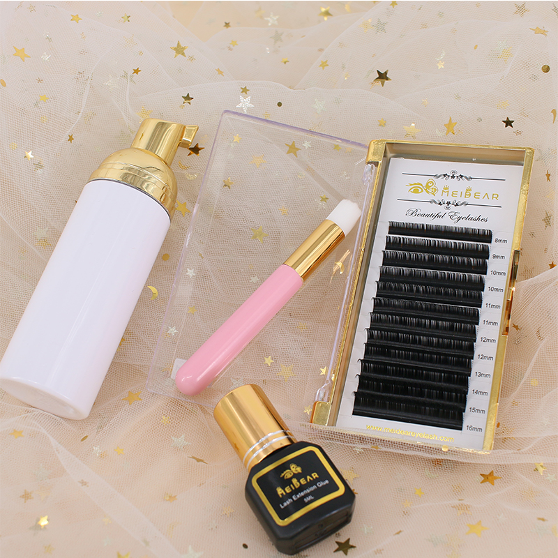10mm D curl fast fanning lashes extension wholesale distributors packing box custom ES
