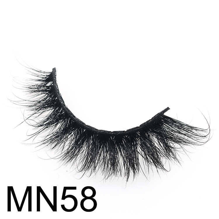 Wholesale fluffy 3D mink eyelash with customized box lash glue eyeliner CO