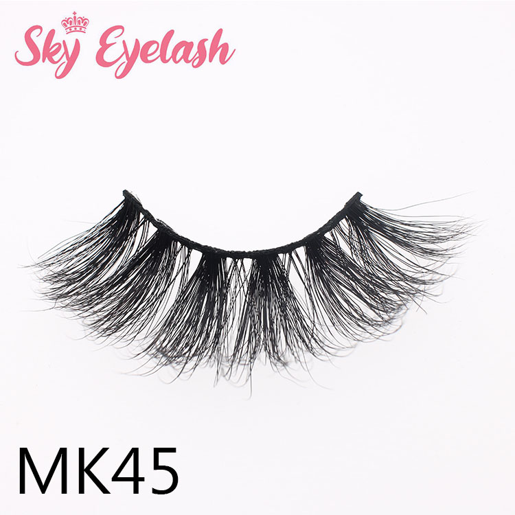 Vendor wholesale 25mm long mink eyelashes with paper box to NYC-BW
