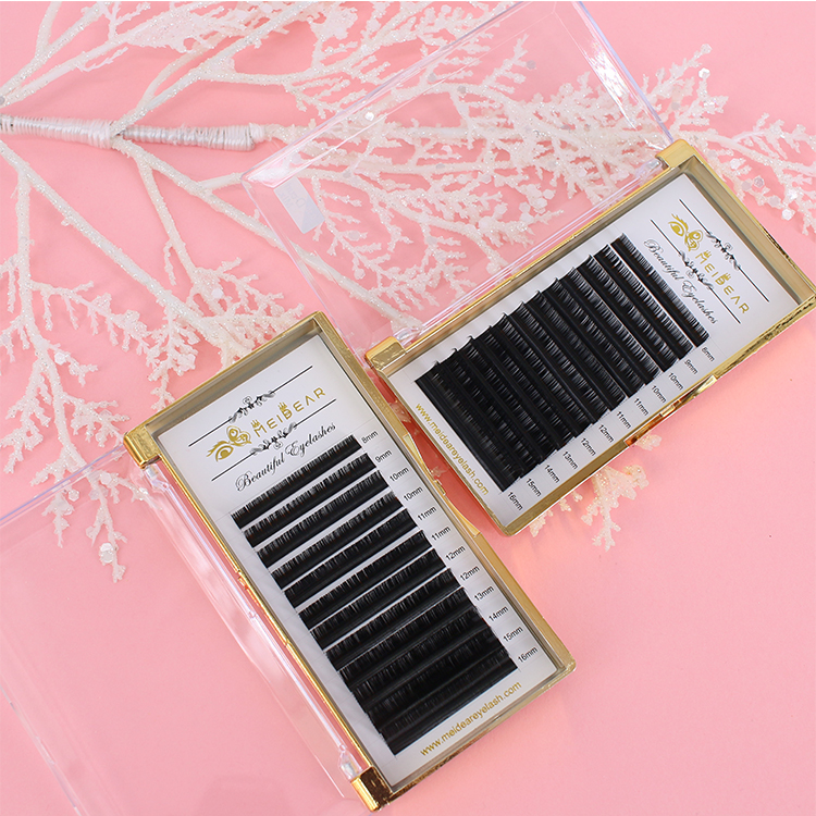 2021 lash vendors wholesale fast fan volume eyelash extensions with packaging box CO