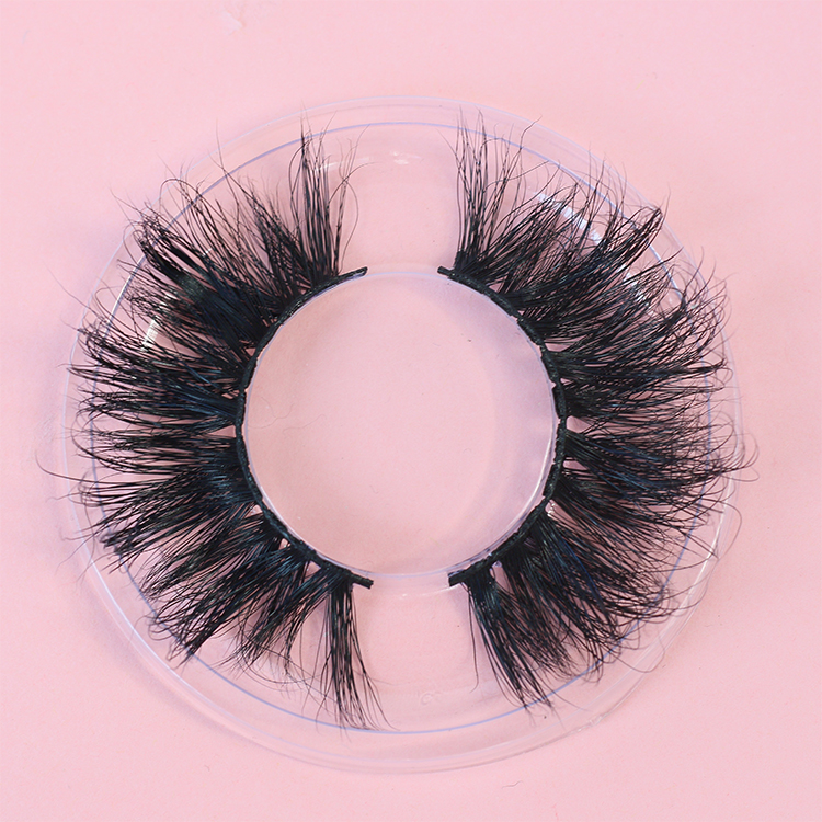 Fluffy own brand new style 25mm 3D mink eyelashes with customized boxes