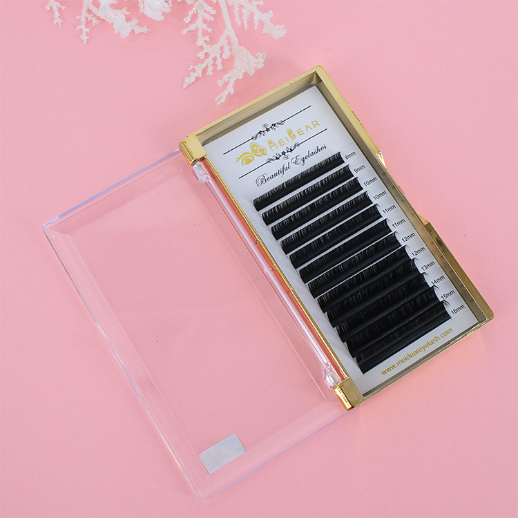Private label eyelash extension wholesale vendors easy fast fan 5D effect to California ES