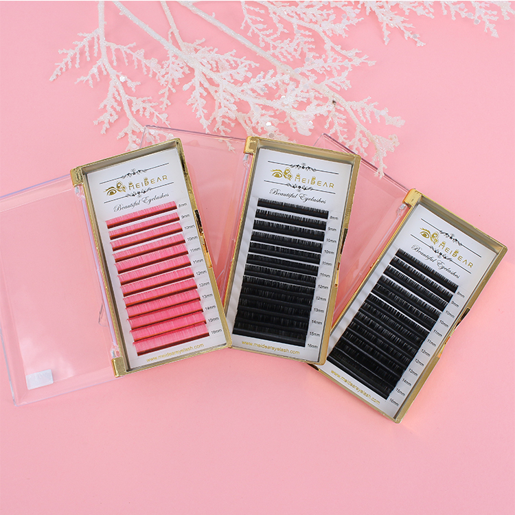 Private label eyelash extension wholesale vendors easy fast fan 5D effect to California ES