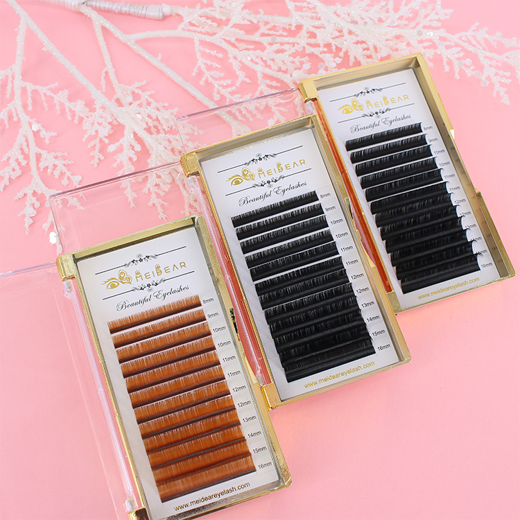 Wholesale individual lashes extensions classic and fast fan logo custom manufacturer ES