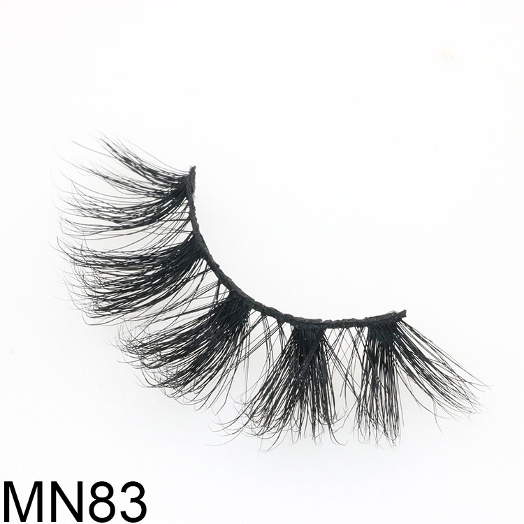 Wholesaler supply 25mm long 3D mink eyelash with private label packaging USA CO