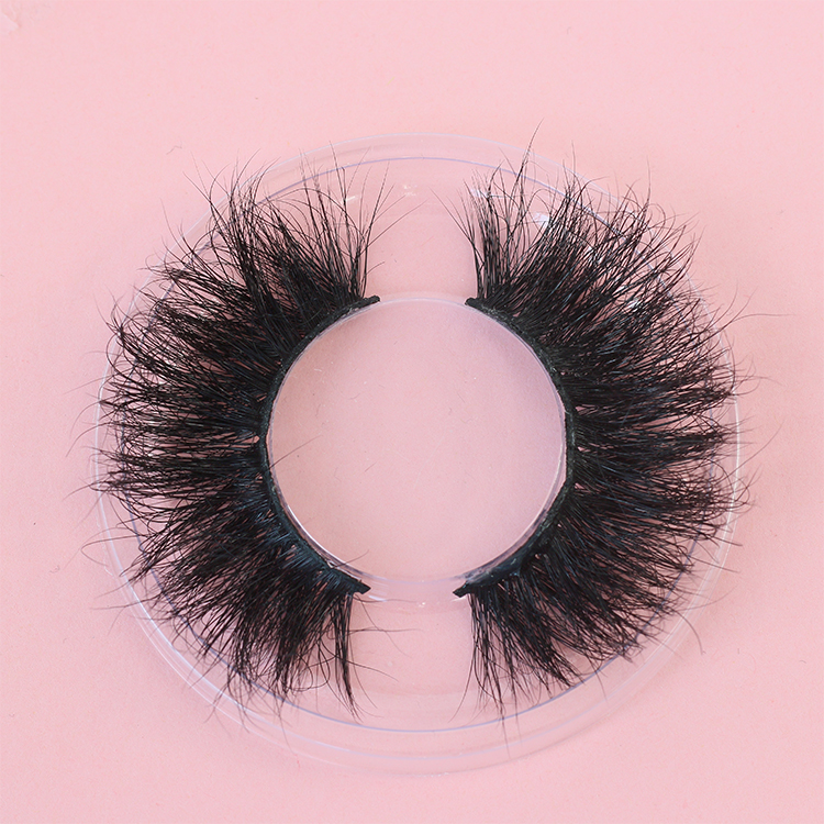 Fluffy own brand new style 25mm 3D mink eyelashes with customized boxes