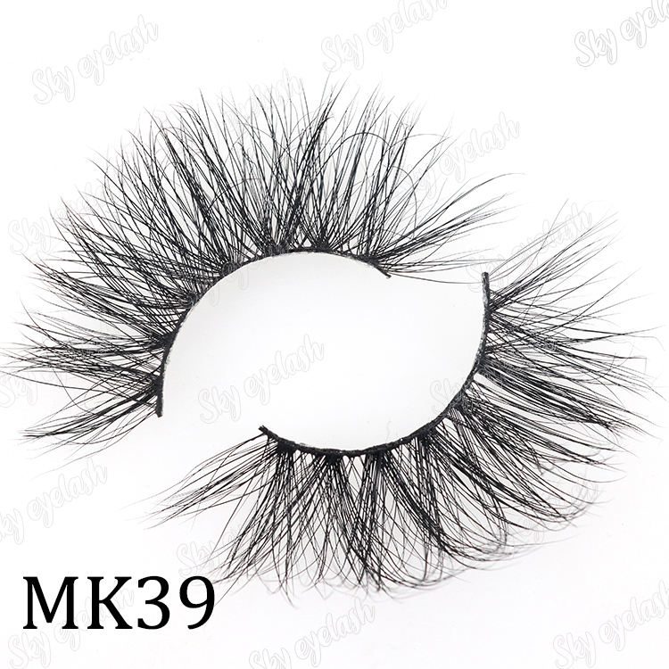 Sky eyelash vendor whoelsale siberian mink lashes 25mm bulk with packaging China