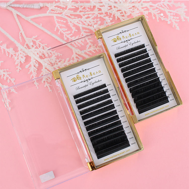 3D eyelash extension manufacturer Korean PBT fiber material packing box customized ES