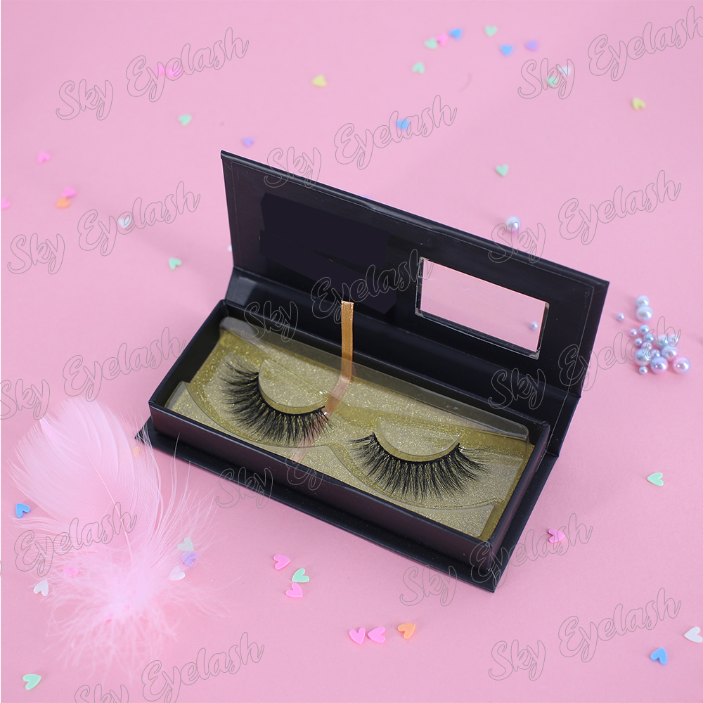Private label 25mm faux mink eyelashes 3D fake lashes with custom boxes to UK