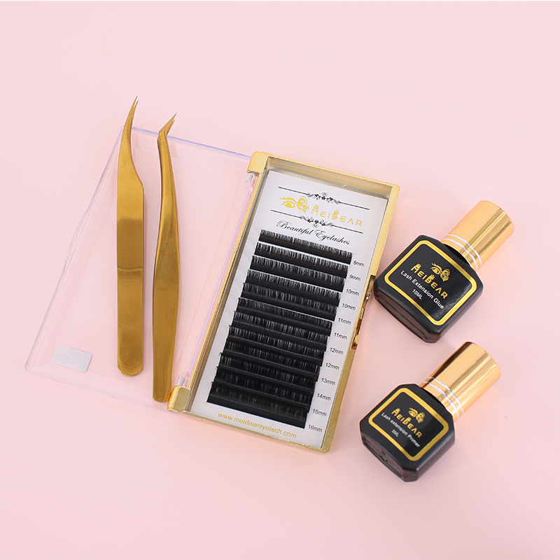 Wholesale individual eyelash extensions fast fanning packing custom vendors to US ES