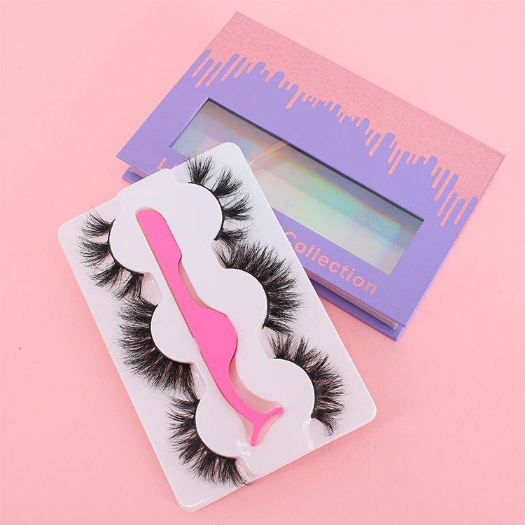 Fluffy 25mm Siberian mink eyelashes with customized pacakging Canada