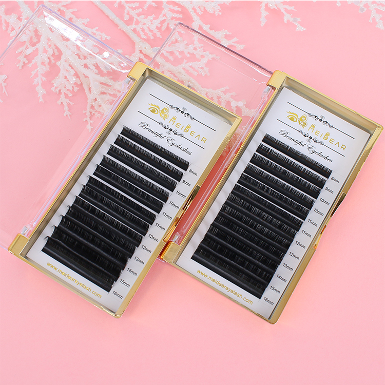 Wholesale individual lashes extensions classic and fast fan logo custom manufacturer ES