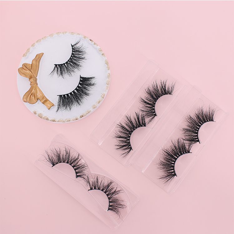 Wholesale private label 25mm fluffy 5D mink eyelashes with custom packaging CO