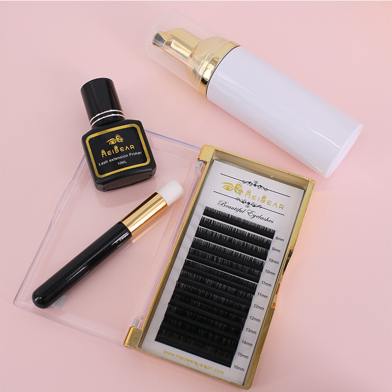 Wholesale individual eyelash extensions fast fanning packing custom vendors to US ES