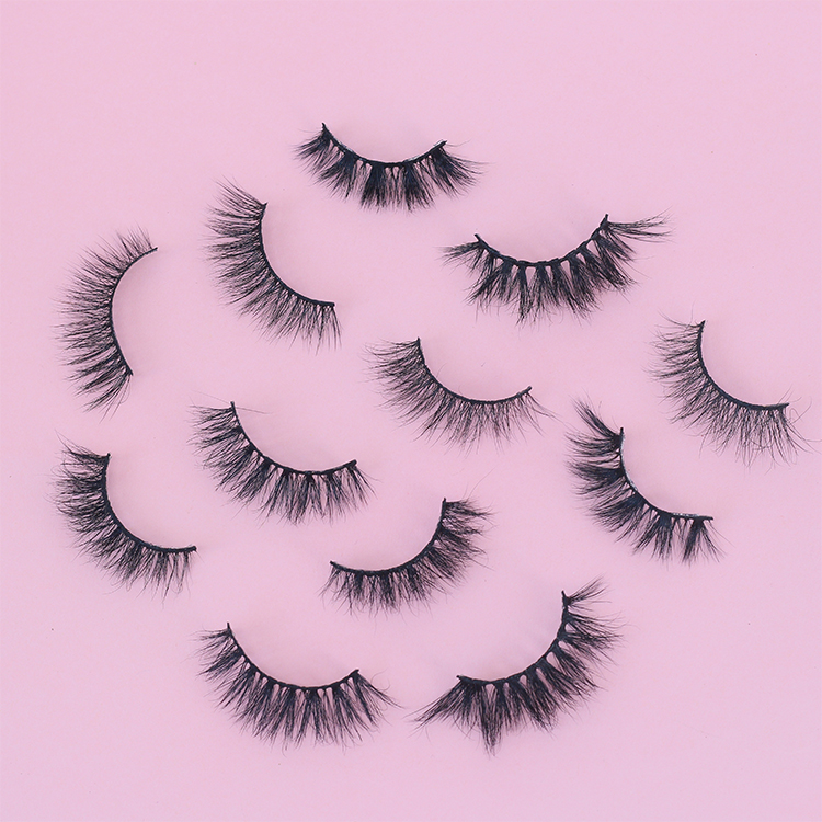 Lash vendors wholesale fluffy diy 3D mink eyelash with eyeliner glue pen