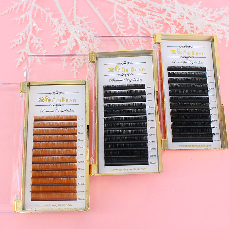 2021 lash vendors wholesale fast fan volume eyelash extensions with packaging box CO